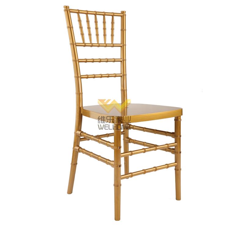 Golden Plastic tiffany chair For wedding/events